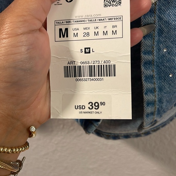 Zara Denim Sparkly Top - Picture 4 of 4